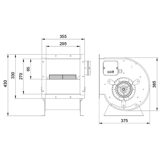 هواکش سانتریفیوژ دو طرف فوروارد دمنده BEF-25/25G4S
