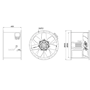 فن آکسیال سیلندری دمنده DASP-DN60-4T-560-21deg