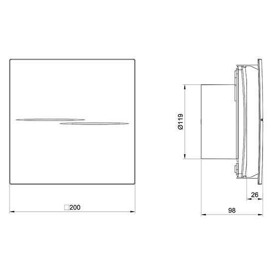 هواکش خانگی آکسی لاین دمنده  VBX-12S2S-IP45